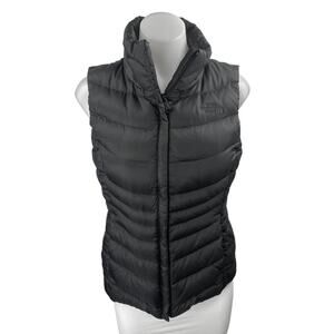 The North Face Women's Black Sleeveless Turtleneck Full Zip Puffer Vest Jacket S